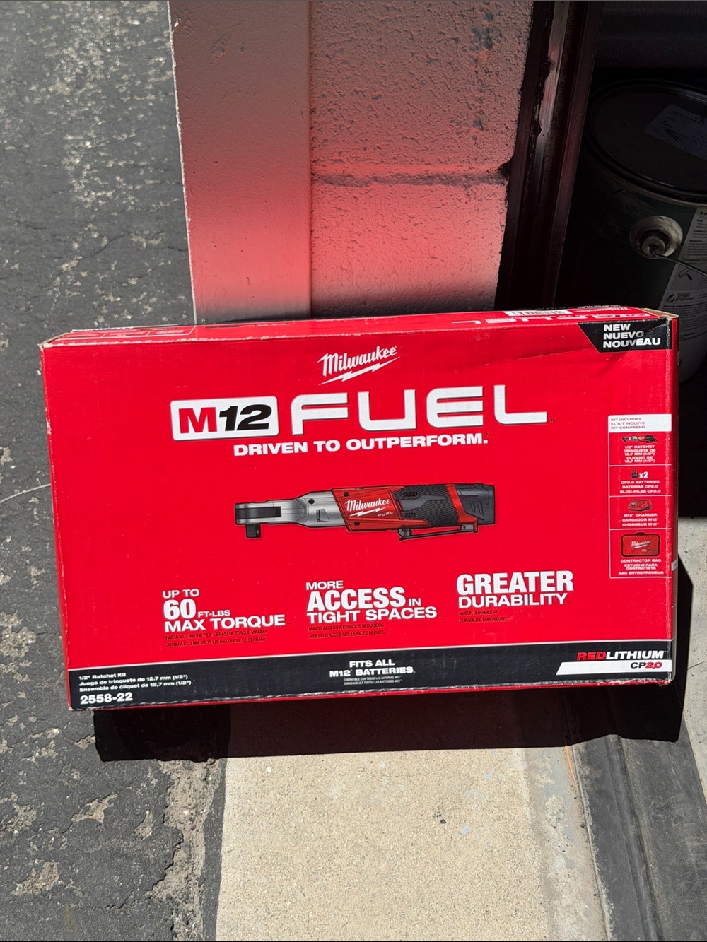 Milwaukee M12 FUEL Cordless Ratchet - Red/Black